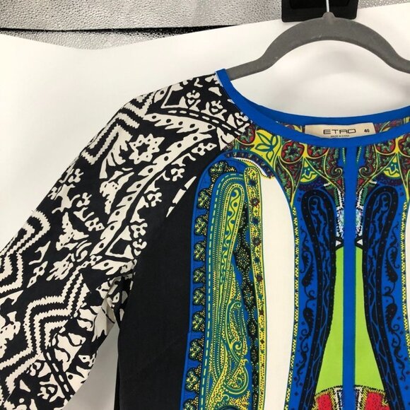 Etro silk tapestry mini dress  abstract print multicolor size 40 (US ~4-6) - Picture 5 of 14